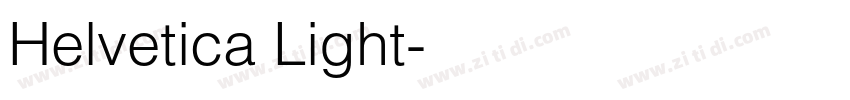 Helvetica Light字体转换